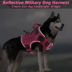 Adjustable No-Pull Tactical Dog Harness with Handle for Large Dogs - Reflective Vest for Labrador Retriever, Siberian H - Image 4