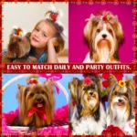 20PCS Cute Handmade Puppy Dog Hair Bows Pet Dog Hair Accessories Flower Bows Dog Grooming Bows for Small Dogs Pet Products - Image 2