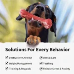 Silicone dog bite toy, natural rubber non-toxic, suitable for strong biting dogs, interactive cleaning of teeth bones, - Image 3