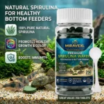 High Purity Spirulina Sinking Tablets: Premium Seaweed Aquarium Food for Bottom Feeders, Plecos, Corydoras & Red Shrimp.