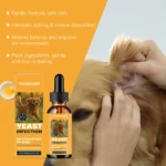 Dog Ear Care Drops Relieve Itching Dandruff Reduce Odor Anti-Fungals Earwax Remover No Irritating Pet Ear Cleaner Liquid 60ml - Image 7