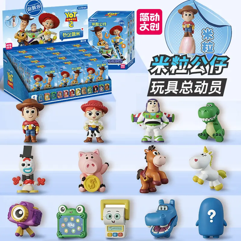 kf-S969e9f766d6941828693f417b4ea1ff6t Jandoon toy story Blind Box Woody Buzz Lightyear Jessie Rex Slinky Dog Hamm Collection Doll Mini Joy Action Figure Model Toy Gif - Image 1