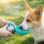 285ML Portable Leak Proof Pet Drinking Pot Outdoor Water Feeding Tool for Walking Pet 304 Stainless Steel Foldable Silicone Sink - Image 4