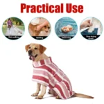 Quick-Drying Dog Bathrobe Ultra-Absorbent Dog Bath Towel Thickened Soft Pet Dog Drying Coat For Pet Lover Bath Accessories - Image 2
