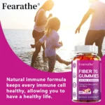 Prebiotic Fiber Gummies for Adults - 7G Fiber Extra Strength - Zero Sugar Added - Digestive Health & Regularity Support - Image 6