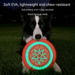 Portable Eva Dog Noctilucent Frisbee Soft Bite Resistant Pet Training Toys Flying Disc For Small Medium Large Dogs - Image 3