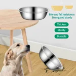 Large Capacity Dog Bowl Stainless Steel Pet Feeding Bowl Cat and Dog Food Drinking Bowl Metal Feeder Bowl Durable and Cheap - Image 5