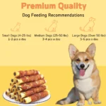 150g/5.29oz Chicken Wrapped Cowhide Chocolate Stick, Meat Dog Snacks, Made From Chicken Meat And Beef Skin, Beef Stuffing - Image 3