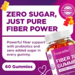 Prebiotic Fiber Gummies for Adults - 7G Fiber Extra Strength - Zero Sugar Added - Digestive Health & Regularity Support - Image 3