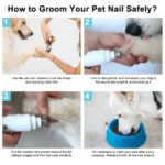 Electric Dog Claw Grinder USB Rechargeable Electric Dog Nail Trimmer Quiet Electric Pet Cat Paws Nail Grooming Trimmer Tools - Image 8
