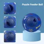 Dog Treat Ball, Slow Feeder Food Dispenser Toy for Cats & Dogs, Interactive Leakproof Rubber Chew Ball for Play & Training - Image 3