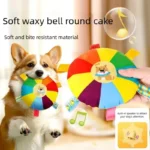 Plush Disc Dog Toy Sound Making Bite Resistant Teeth Grinding Boredom Relief Self Fun Energy Consuming Pet Chew Toy - Image 2