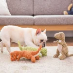 Plush Dog Toy Dinosaur Shaped Interactive Squeaky Toys for Small Large Pets Tooth Cleaning Chew Toy Accessories - Image 2