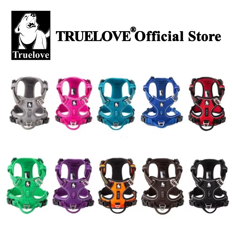 kf-Sa2a15be4ad3d4c0c83c031003acd0870w Truelove Pet harness Fashionable Nylon Durable Dog Harness Reflective Breathable Padded Training Vest Luxury Pet Accessories - Image 1