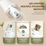 2 IN 1 Electric Pet Nail Trimmer with LED Lights Pet Nail Grinder Dog Nail Trimmer and Grinder for Small Medium Large Dogs/Cats - Image 8