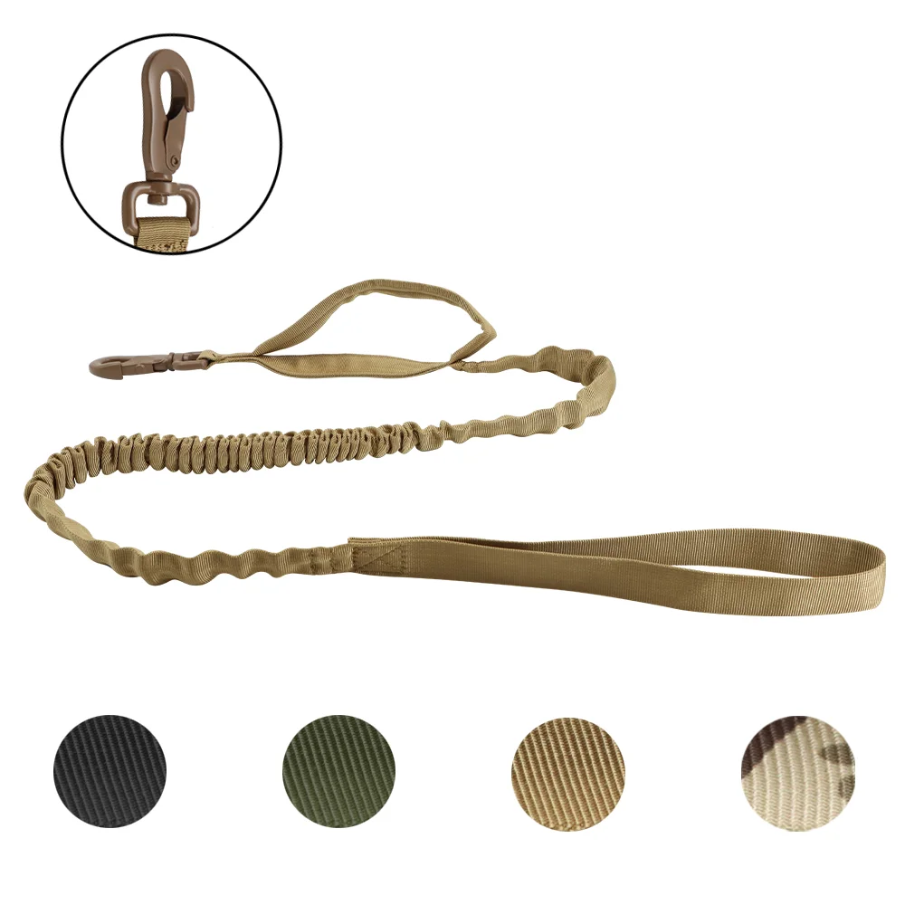 kf-Sa38e020057104937b7b7ef3bd1b8e232p Tactical Bungee Dog Leash Quick Release Elastic Leash with 2 Control Handles Premium Quality Adjustable Four Colors - Image 1