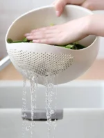 1/3pcs- Colander Rice Bowl Drain Basket Fruit Bowl Washing Drain Basket with Handle Washing Basket Home Kitchen Organizer - Image 4