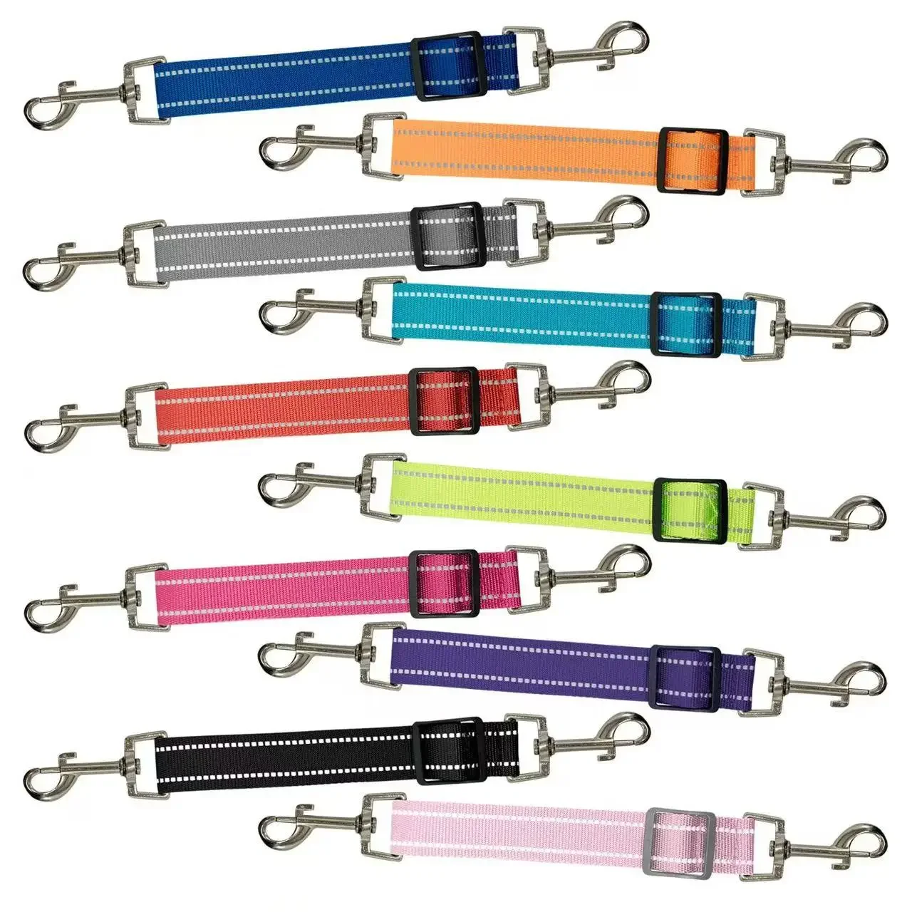 kf-Sa6c02509b80c4a1db709945ab74657f1t Reflective Dog Safety Collar Clip Leash Attachment with 360° Swivel, Adjustable Length, Vertical Pressure - Image 1
