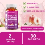 Prebiotic Fiber Gummies for Adults - 7G Fiber Extra Strength - Zero Sugar Added - Digestive Health & Regularity Support - Image 2