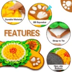 Pet Dog Snuffle Mat, Interactive Sniff Mat Feeding Mat for Dogs, Slow Feeder Dog Treat Mat for Stress Relief, Dog Birthday Gift - Image 4