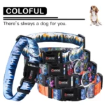 Printed Pet Collars Nylon Adjustable Dog Collars Strong and Durable for Medium and Large Dog Collars Pet Accessories Supplies - Image 3