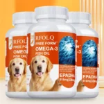 120 Softgels Deep-sea Fish Oil for Dogs Rich OMEGA 3 & 6 Salmon Oil Beauty Hair Protects Joint Health
