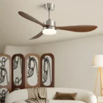36/42/52 Inch Ceiling Fan Industrial Vintage ABS Ventilator with Light Remote Control Decorative Blower Retro Large Fans
