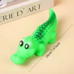 Squeaky Rubber Crocodile Dog Toy – Durable Play Pet Toy for Dogs,Fun Animal Design for Interactive Games(Assorted Colors) - Image 2