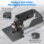 Stainless Steel Cat Litter Box, Extra Large Splash-proof & Leak-proof Litter Box Suitable for Large Cats - Image 5