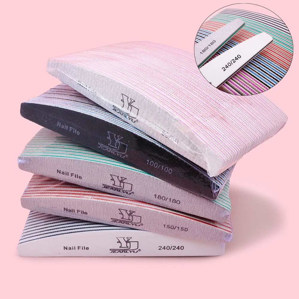 kf-Sad58a73aa63f46ba837d171ed62e944ei 5/25Pcs/Lot Nail File Mix Color 80/100/150/180/240 Grit Professional Sandpaper Cuticle Remover Buffer Files Manicure Tool Set - Image 1