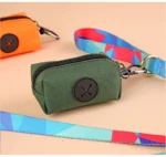 Canvas Dog Poop Bag Holder, Outdoor Pet Waste Bag Dispenser with Carabiner Clip, Animal Waste Collection Pouch - Image 5