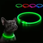 USB Rechargeable Fiber Optic Collar Pet Dog LED Light Collar Luminous Anti-Lost Dog Collar USB Rechargeable Dog Necklace Collar - Image 8