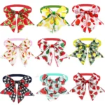 50pcs Summer Dog Neckties Fruit Style Adjustable Small Dog Puppy Bow Tie Collar Pets Grooming Pet Accessories for Small Dogs - Image 5