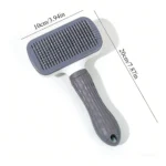 Pet Grooming Brush with One-Click Hair Removal, Bent Needle Massaging Comb for Dogs & Cats - Image 7