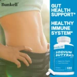 Sodium Butyrate Gut Health Supplement, Postbiotic for Gut, Stomach & Digestive, Gut Wellness, 120 Vegan Capsules - Image 4