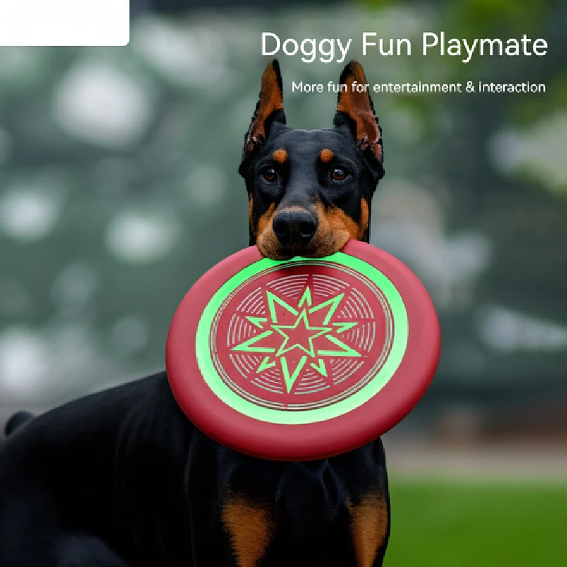 kf-Sb2962b5e6b71469b83e2bf48387c4bd7Z Portable Eva Dog Noctilucent Frisbee Soft Bite Resistant Pet Training Toys Flying Disc For Small Medium Large Dogs - Image 1