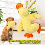 Dog toy plush companion sleeping duck bite resistant teeth to relieve boredom of little yellow duck pet interactive pet supplies