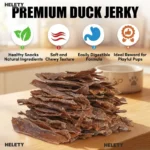 HELETY Duck Meat Jerky - Pet Teething Snack - Pet Training Reward Snack - Dog Snack - Teeth Cleaning Snack - Chewing Snack - Pet Snack - Suitable for Dogs Of All Breeds