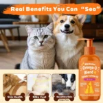 8.5 Fl Oz Omega-3 Blend Pollock+Salmon Oil Supplements for Dog Cat Omega 3 Wild Alaskan Fish Oil Supplement for Pets Health Care - Image 3