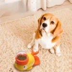 Interactive Duck Shaped Dog Slow Feeder Washable Automatic Dog Feeder Toy with 3 Food Outlet Size for Pets Food Dispenser - Image 3