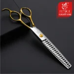 Fenice JP440C Steel Professional Pet Scissors Straight&Thinning&Curved Grooming Shears Tool Set - Image 4