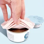 Portable Dog Cat Canned Lid Set Silicone 2-in-1Food Sealer Spoon Pet Food Cover Storage Fresh-keeping Lids Bowl Dog Accessories