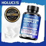 Holucks High Absorption Magnesium Complex Capsules - Dietary Supplement for Muscle, Bone, Nerve Health, Non-GMO - 120 Capsules