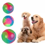 Fun Pet Toys Small Dog Flash Ball Dog Toys Ball TPR Three Color Glowing Elastic Ball Dog Training Throwing The Ball Dogball - Image 2