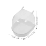 Bird Bath Cage Covered Semi Transparent Detachable Easy Small Birds Canary Parrot Bath Shower Bathing Bowl - Image 3