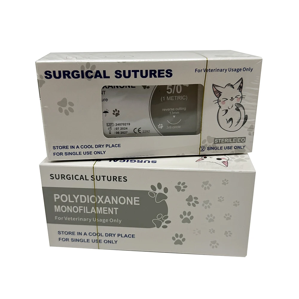 kf-Sba5b32c172814c3dab44d7bb6bd17a87s 12pcs Pet Specific PDO 3/8 Circle 90CM With Needle 2/0 3/0 4/0 5/0 round bodied / reverse cutting Animal Cat Dog Pet Care Room - Image 1