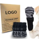 Outdoor Pet Dogs Breathable Socks Black Tie Anti-shedding Medium Large Dog Non-slip Socks Waterproof Dogs Shoes Pet Supplies - Image 2