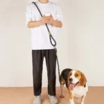 Adjustable Hands-Free Dog Leash, Suitable for Hiking, Walking, and Running - Reflective, Comfortable Elastic Leash in Various Colors (Orange, Pink, Black, Blue, Purple) - Durable Polyester Fiber, Machine Washable, Hiking Accessories - Image 2