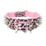 Pointed Nails Rivets Dog Collar Large Anti Bite PU Leather Durable Adjustable Pet Necklace for Medium Big Dogs Pet Supplies - Image 3