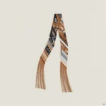 130x5cm tassel Europe Spring New Cashew Nut Women's Decorative Small Silk Scarf Hair Band Binding Bag Handle Ribbon Small Scarf - Image 3